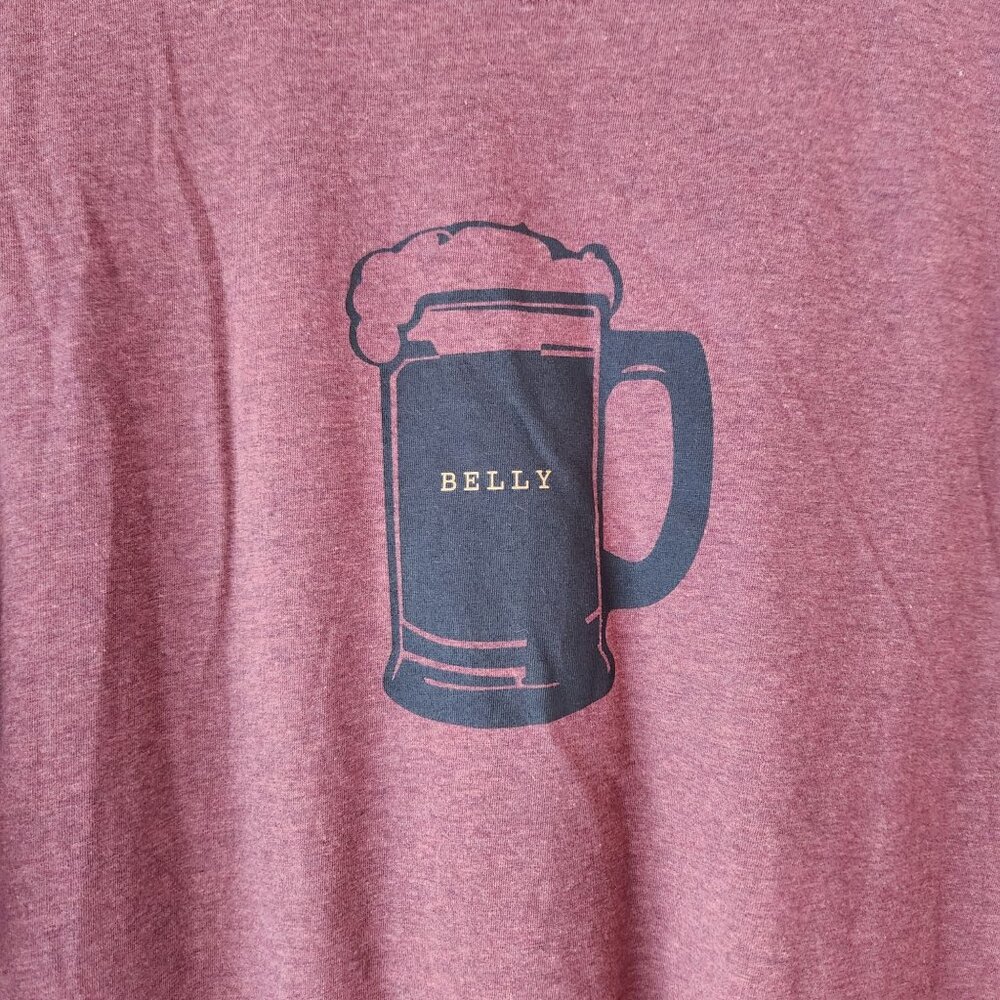 Prana Beer Belly Graphic Tee Maroon Red T-Shirt Hiking Camping Outdoors XXL - Picture 4 of 6